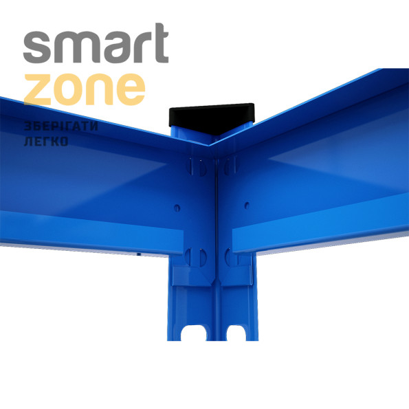 Стелаж металевий кутовий 180х90х40 см СИНІЙ 5 полиць ДСП ХАРДІ для дому, гаражу -
                                                        Фото 3