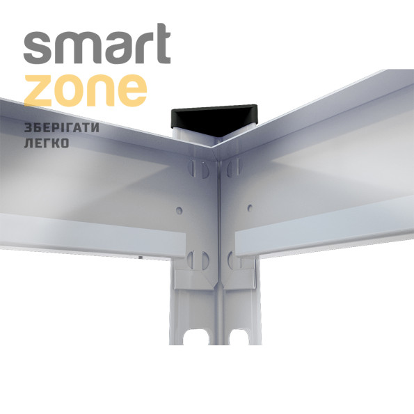Стелаж металевий кутовий 180х70х45 см ЦИНК 5 полиць ДСП ХАРДІ для дому, гаражу -
                                                        Фото 3