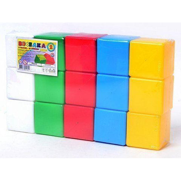 Кубики Радуга 2 ТехноК (15 кубиков)