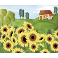 Роспись по холсту Родные поля