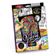 Набір креативного творчості Оксамитова розфарбування фломастерами VELVET, для дітей Набір креативного творчості Оксамитова розфарбування фломастерами VELVET, для дітей