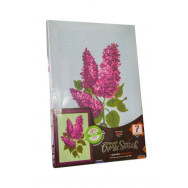 Вишивка хрестиком на канві, на підрамнику Бузок