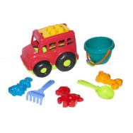 Автобус Бусик №3 с песочным ом красный