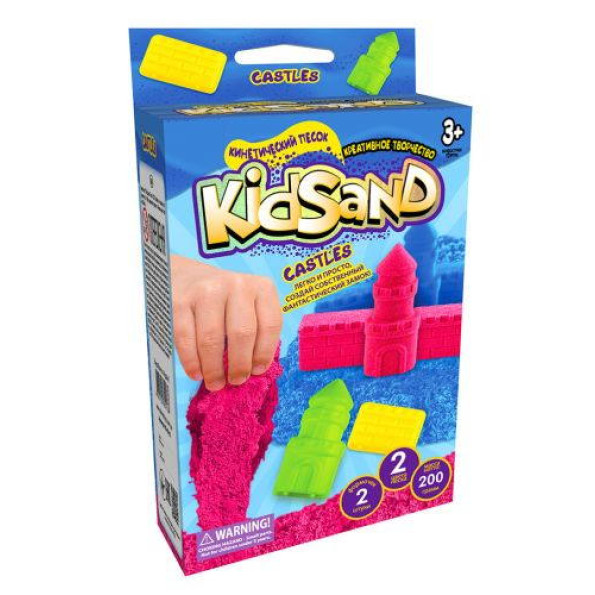 Кінетичний пісок KidSand: Замок з формочками, 200 г Кінетичний пісок KidSand: Замок з формочками, 200 г