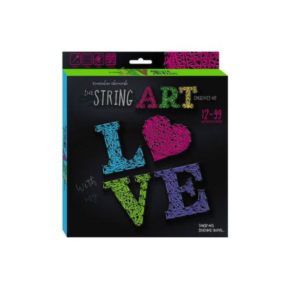 Набір креативного творчості String Art: Love, дитячий Набір креативного творчості String Art: Love, дитячий