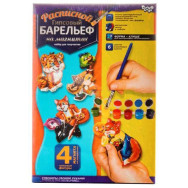 Набор для творчества, расписной гипсовый барельеф на магнитах, "Сказочные персонажи", 