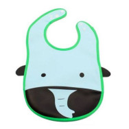 Слюнявчик тканевый с карманом Слон 