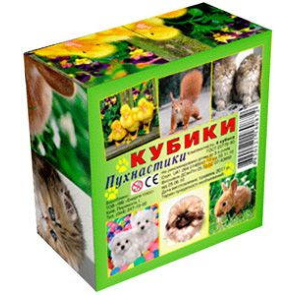 Кубики Пушистіки, 4 кубика Кубики Пушистіки, 4 кубика