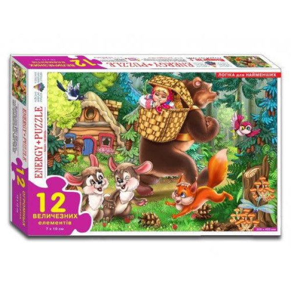 Игра - пазл Маша и медведь 12 элементов
