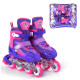 Роликовые коньки Best Roller S Фиолетовые с подсветкой -
                                                        Фото 1