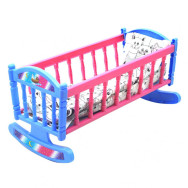 Кроватка с постелью, розовый 