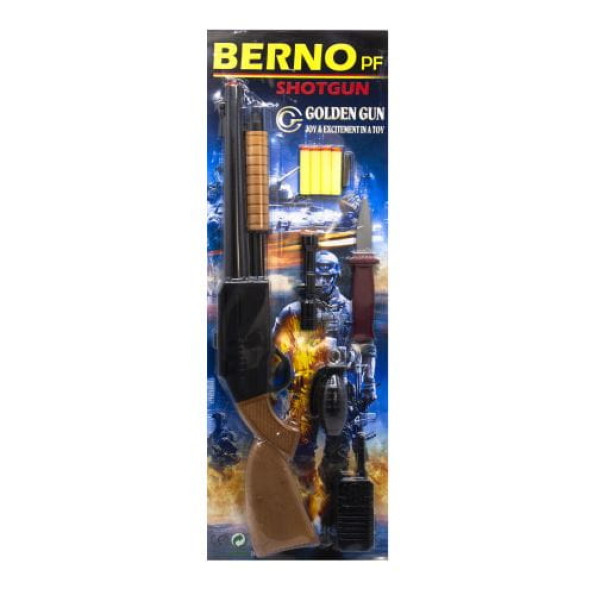 Дробовик "Berno" с мягкими патронами и аксессуарами Дробовик "Berno" с мягкими патронами и аксессуарами