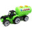 Пластиковая машинка "Трактор и прицеп-бочка", зеленая