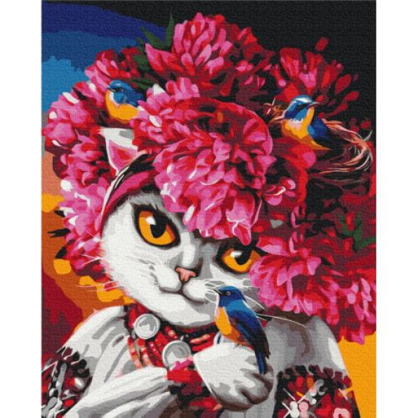 Картина по номерам "Цветущая кошка ©Марианна Пащук" ★★★ Картина по номерам "Цветущая кошка ©Марианна Пащук" ★★★