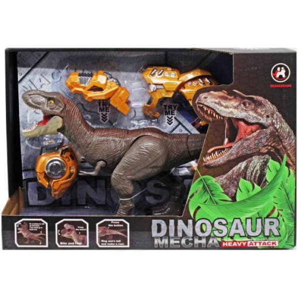 Интерактивный динозавр "Dinosaur Mecha" (коричневый) Интерактивный динозавр "Dinosaur Mecha" (коричневый)