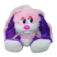 Мягкая игрушка "Зайка-коротышка", 30 см, розовый с фиолетовым