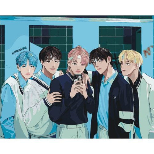 Картина по номерах "K-Pop: TXT" 40х50 см Картина по номерах "K-Pop: TXT" 40х50 см