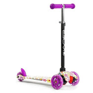 Самокат трехколесный "Skyper"фиолетовый с цветами