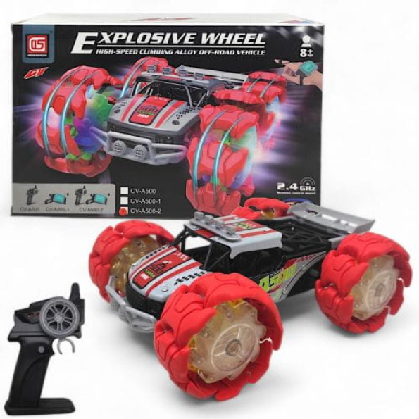 Машинка-перевертыш на радиоуправлении "Explosive wheel" (красный) Машинка-перевертыш на радиоуправлении "Explosive wheel" (красный)
