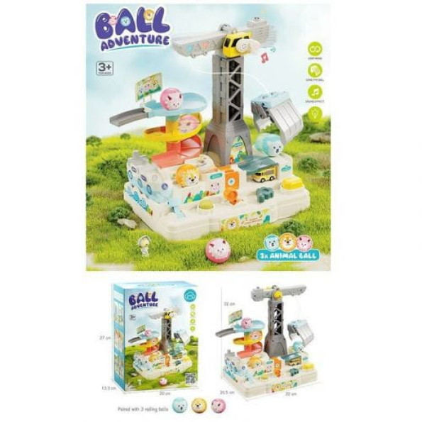 Трек механічний із краном "Ball Adventure", світло, звук Трек механічний із краном "Ball Adventure", світло, звук