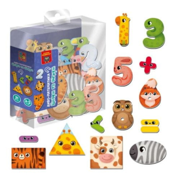 Игра развивающая Vladi Toys магнітна. Диво-математика. Цифри та фігури. VT5411-19