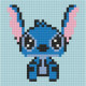 Алмазная мозаика (мини) Стич (Stitch), 10х10 см -
                                                        Фото 1