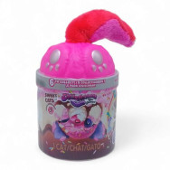 Игрушка-сюрприз "Котик в банке", красный+малиновый