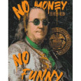 Алмазна мозаїка "Франклін. No money no funny" 40х50 см