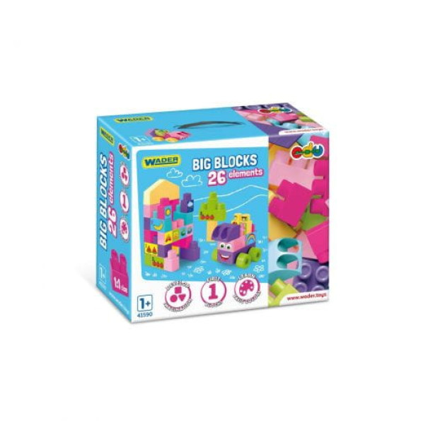 Конструктор "Big Blocks", 26 ел, рожевий Конструктор "Big Blocks", 26 ел, рожевий