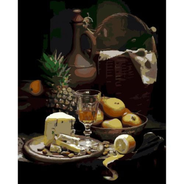 Картина по номерам "Натюрморт: фрукты и вино" ★★★★ -
                                                        Фото 1