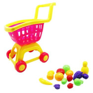 Игровой набор "Тележка с фруктами", малиновая