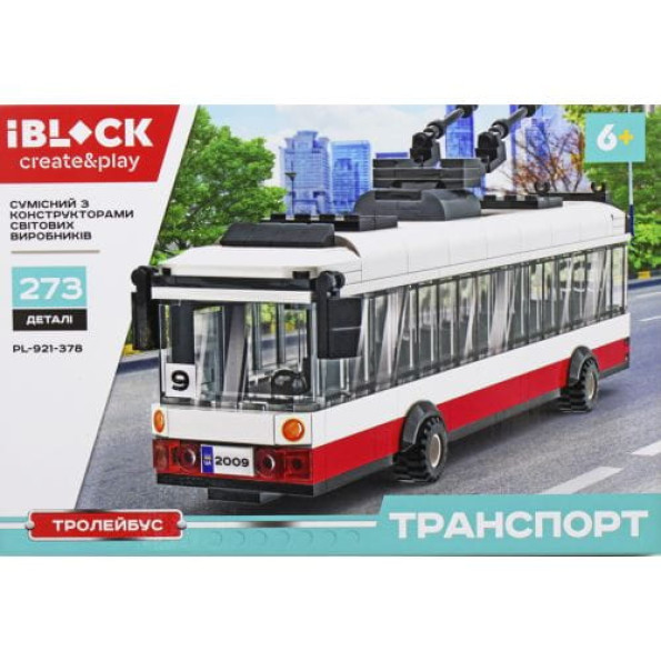Конструктор "IBLOCK: Троллейбус", 273 детали -
                                                        Фото 1