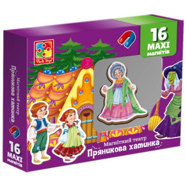 Ігровий набір "Магнітний театр: Пряничний будиночок" (укр) -
                                                        Фото 1
