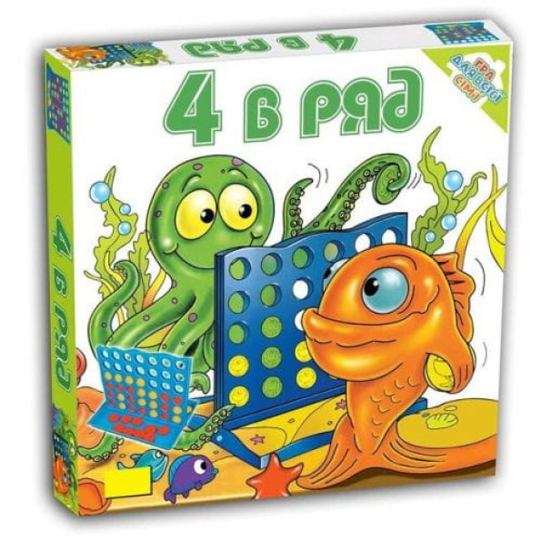 Дитяча настільна гра "4 в ряд" (укр) -
                                                        Фото 1