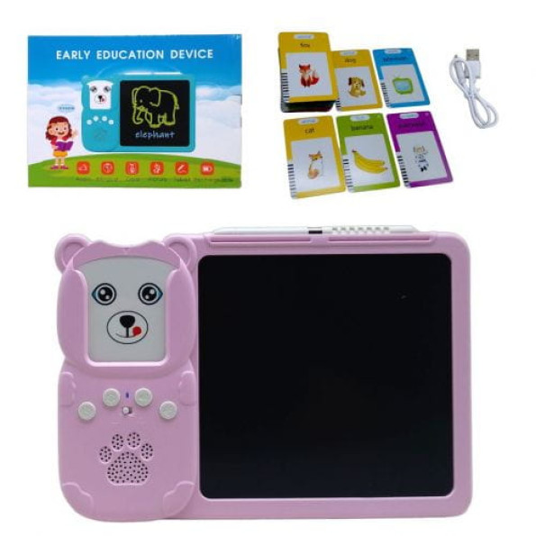 Планшет для малювання LCD Writing Tablet + озвучена абетка Монтессорі 112 карток (рожевий) -
                                                        Фото 1