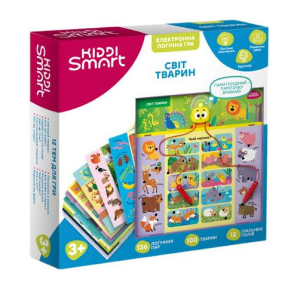 Электронная логическая игра KIDDI SMART – Викторина: Мир животных -
                                                        Фото 1