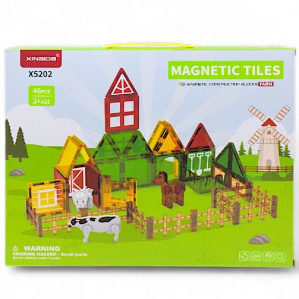 Конструктор магнитный "Magnetic Tiles: ферма", 46 деталей -
                                                        Фото 1
