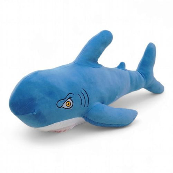 Мʼяка іграшка "Акула", 60 см (синя) -
                                                        Фото 1