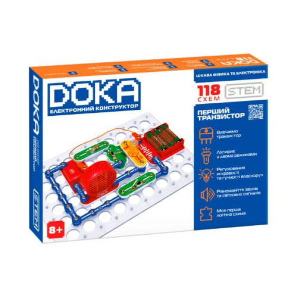Конструктор електронний DOKA "118 СХЕМ" -
                                                        Фото 1