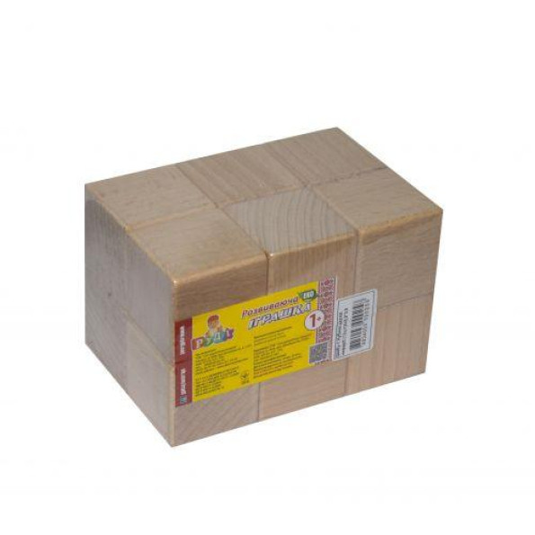 Набор деревянных кубиков неокрашенные, 12 шт