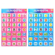 Магнитные цифры на планшете