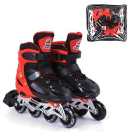 Роликовые коньки Best Roller S Красные с подсветкой