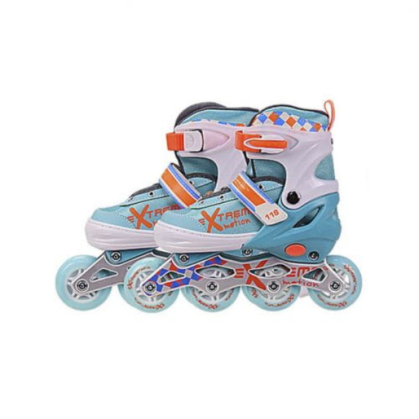 Роликовые коньки Extreme Motion 30-33 Бирюзовые Роликовые коньки Extreme Motion 30-33 Бирюзовые