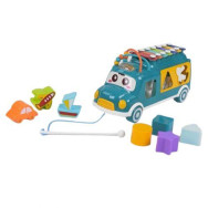 Автобус - сортер бирюзовий