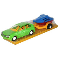 Автомобіль с прицепом зелений