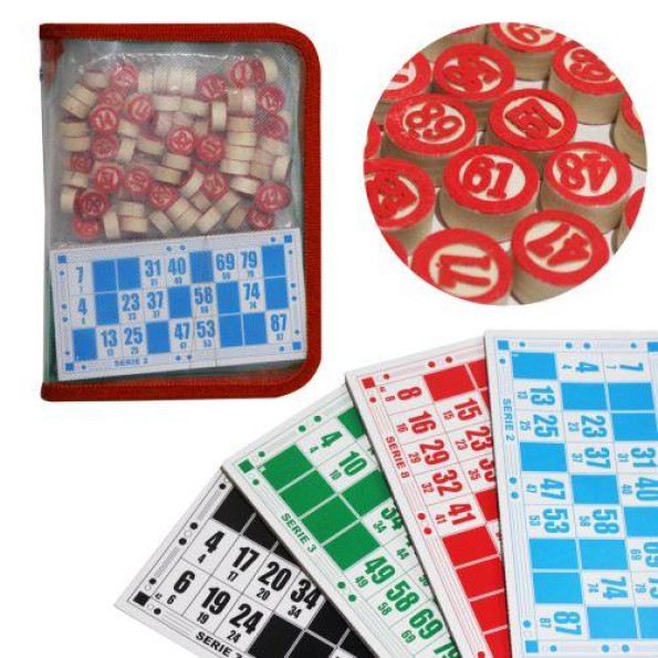 Настольная игра Лото, 48 карточек красная Настольная игра Лото, 48 карточек красная