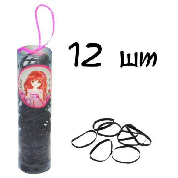 Резинки для плетения, черние (12 шт) Резинки для плетения, черние (12 шт)