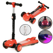 Самокат детский трехколесный Best Scooter Оранжевый дым и свет