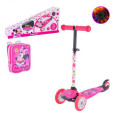 Самокат дитяч. 3-х кол. Minnie Mouse LS2113 6 шт , складаний, PU свет