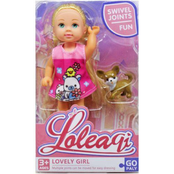 Лялька «Loleaqi» маленька з собачкою Лялька «Loleaqi» маленька з собачкою